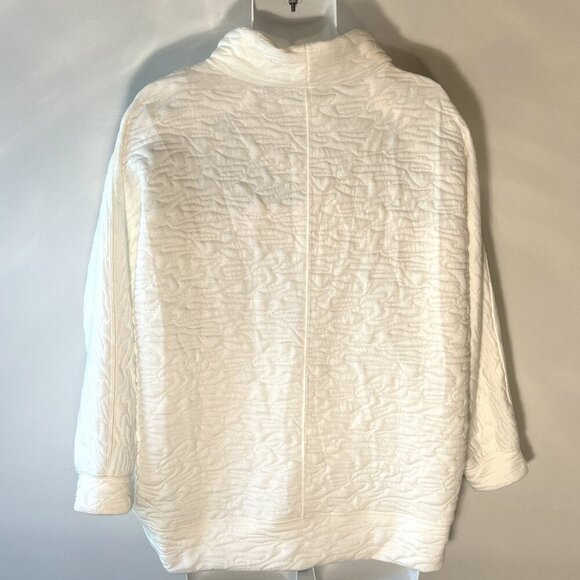 Workshop Republic NWT SZ2X Ivory quilted sweatshirt Comfy Modern Minimalist Chic - Picture 5 of 8